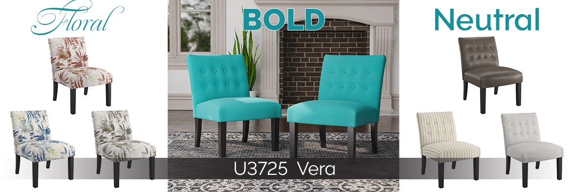 Floral, Bold, or Neutral - U3725 Vera accent chair has it